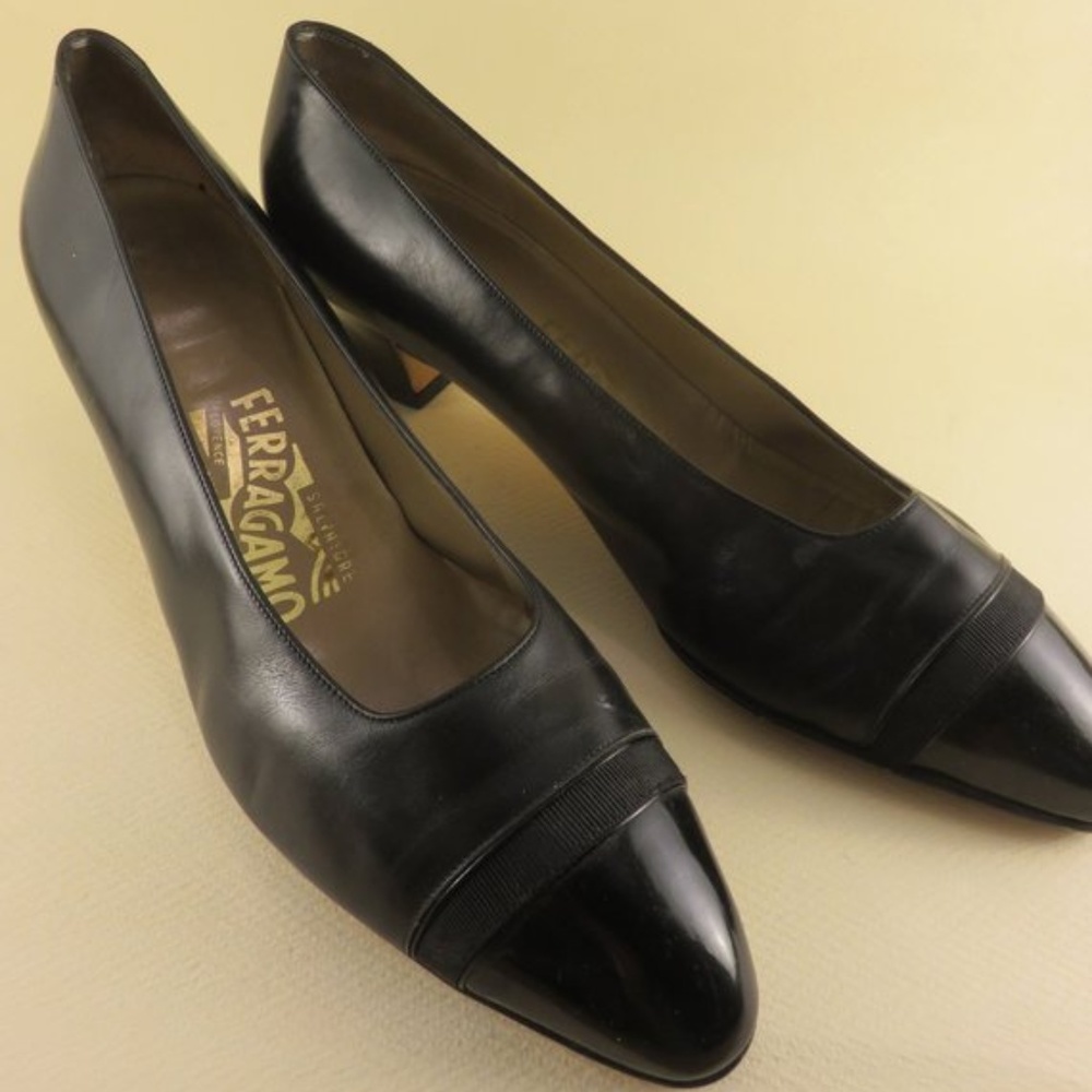 Salvatore Ferragamo Shoes Black Matte and Gloss
